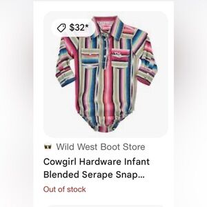 Baby girls Cowgirl Hardware size 12 months